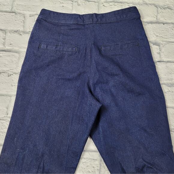 Adam Selman High Waisted Applique Open Seam Wide Leg Jeans size 4 - Picture 8 of 16